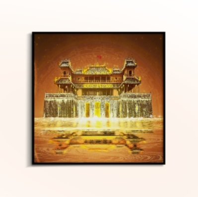 Imperial Light of Hue - Tranh Treo Tường Cổ Đô Huế – Nghệ Thuật Hiện Đại & Ánh Sáng Di Sản Ngàn Năm - Image 2