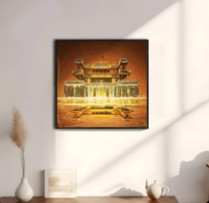 Imperial Light of Hue - Tranh Treo Tường Cổ Đô Huế – Nghệ Thuật Hiện Đại & Ánh Sáng Di Sản Ngàn Năm