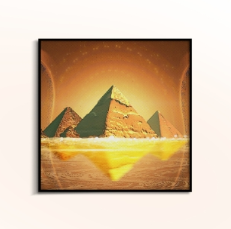 Pyramids of Light - Tranh Nghệ Thuật Pyramids of Light – Kim Tự Tháp Ánh Sáng Hiện Đại - Image 2