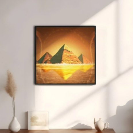 Pyramids of Light - Tranh Nghệ Thuật Pyramids of Light – Kim Tự Tháp Ánh Sáng Hiện Đại