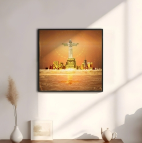 Redeemer in Radiance - Tranh Đấng Cứu Thế Trong Hào Quang – Biểu Tượng Niềm Tin & Hy Vọng