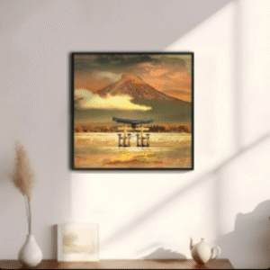 Torii in the Light of Fuji - Tranh Nhật Bản Phong Cách Thiền – Torii Dưới Ánh Sáng Phú Sĩ