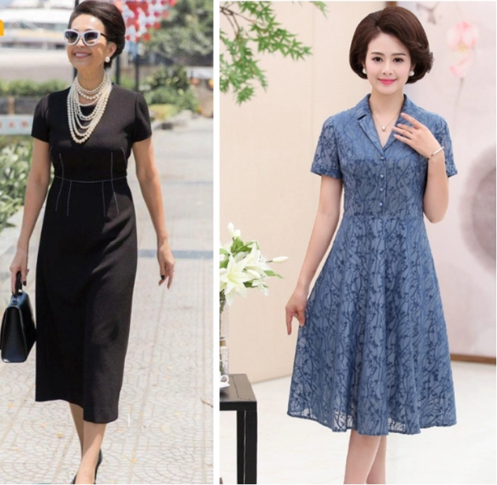 dam-trung-nien Tặng cho mẹ một bộ váy thật đẹp và cuốn hút