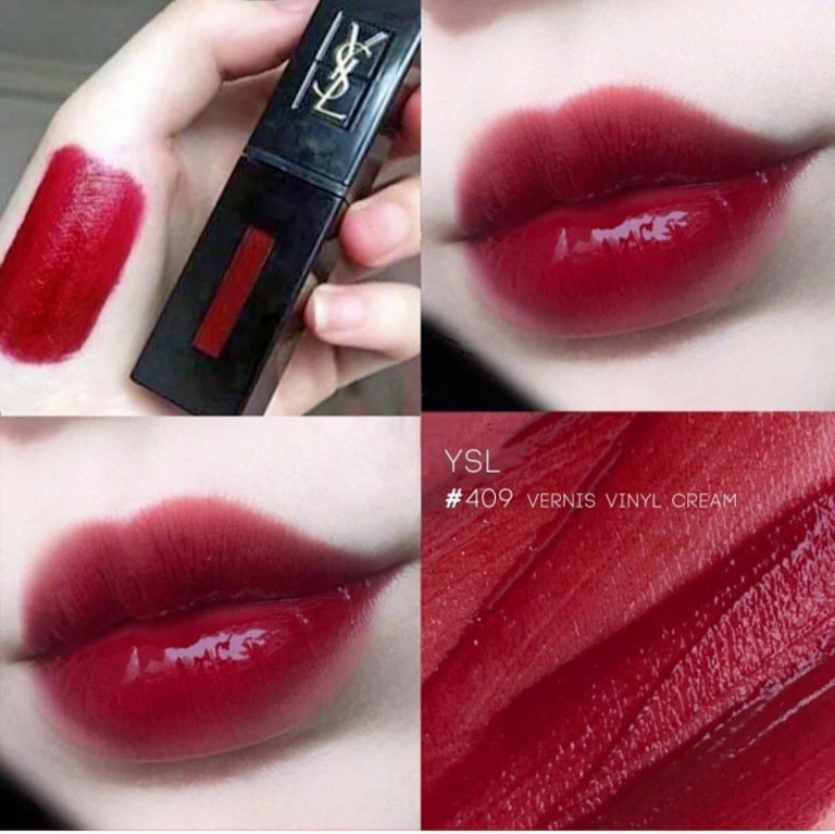 image-16 YSL Vinyl Cream Lip Stain - Màu 409 đỏ rượu