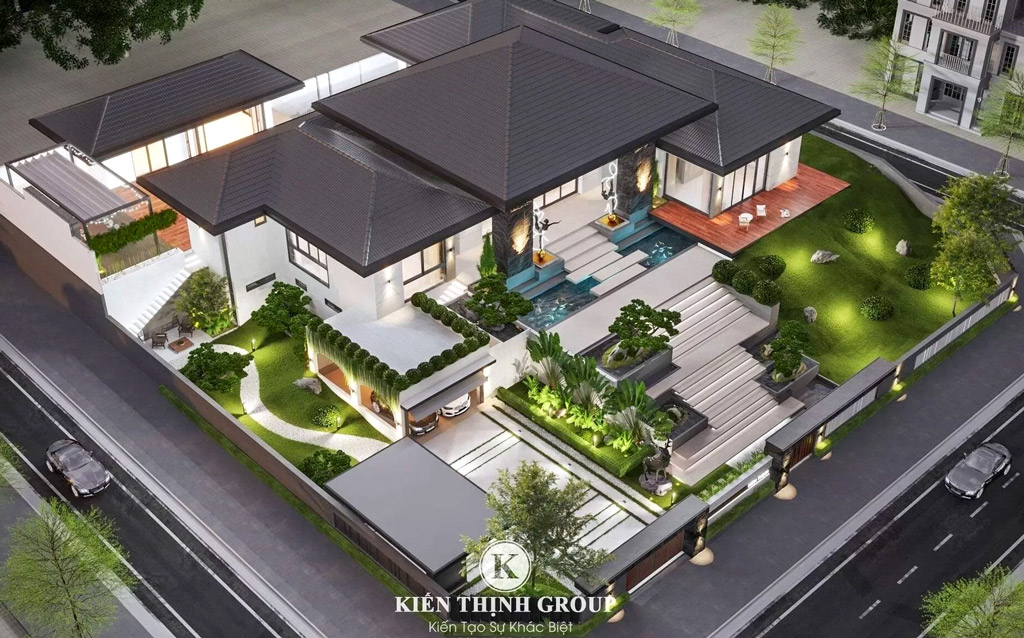 mau-nha-biet-thu-1-tang-mai-thai-dep-bt2350-4 Thiết kế cảnh quan biệt thự hiện đại cần bố trí các hạng mục hợp lý