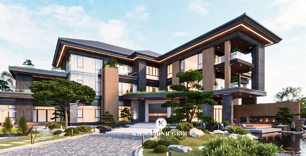 mau-thiet-ke-biet-thu-mai-nhat-3-tang-bt2340-3_11zon Việc lựa chọn vật liệu cho cảnh quan biệt thự cần đảm bảo yếu tố quen thuộc, gần gũi