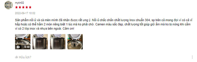 Nồi ủ nhiệt đa năng La Gourmet 6L 267788 được đánh giá rất tốt trên các trang TMĐT