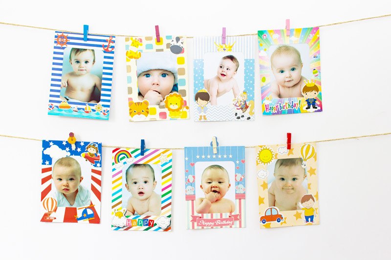 Tạo khung hình kỷ niệm sinh nhật bé mỗi năm